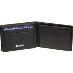 Schwarze Esquire RFID Mini Geldbörsen aus Nappaleder mit RFID-Schutz für Herren klein 