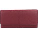Rote Esquire RFID Damenportemonnaies & Damenwallets aus Leder mit RFID-Schutz 