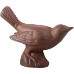 Braune 11 cm Esschert Design Deko-Vögel für den Garten aus Gusseisen 