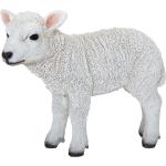 Weiße Deko-Schafe aus Kunststein 