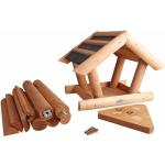 Esschert Design Vogelhäuser mit Ständer aus Holz 