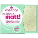 Grüne gegen glänzende Haut Essence All About Matt Blotting Papers für Damen ohne Tierversuche 50-teilig 