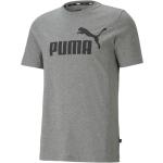 Reduzierte Graue Sportliche Kurzärmelige Puma Essentials T-Shirts aus Baumwolle für Herren Größe M 