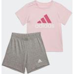 Reduzierte Pinke adidas Essentials Bio Kinder T-Shirts Größe 74 