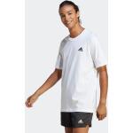 Weiße Bestickte adidas Essentials T-Shirts aus Jersey für Herren Größe 4 XL 