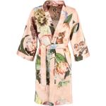 Rosa Blumenmuster ESSENZA HOME Damenbademäntel & Damensaunamäntel aus Baumwolle Größe XS für den für den Sommer 