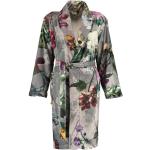 Graue Blumenmuster ESSENZA HOME Damenbademäntel & Damensaunamäntel aus Polyester für den für den Sommer 