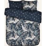 Reduzierte Blaue ESSENZA HOME Nachhaltige Baumwollbettwäsche mit Vogel-Motiv mit Reißverschluss aus Baumwolle 200x200 