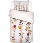 Weiße ESSENZA HOME Blumenbettwäsche mit Reißverschluss aus Baumwolle 135x200 2-teilig 