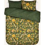 Dunkelgrüne Blumenmuster ESSENZA HOME Baumwollbettwäsche mit Reißverschluss aus Baumwolle 135x200 