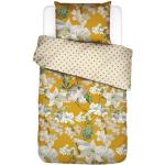 Gelbe Motiv ESSENZA HOME Blumenbettwäsche mit Blumenmotiv aus Baumwolle trocknergeeignet 155x220 2-teilig 