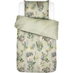 Hellgrüne Blumenmuster ESSENZA HOME Wendebettwäsche mit Reißverschluss aus Baumwolle 135x200 