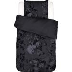 Schwarze ESSENZA HOME Blumenbettwäsche mit Reißverschluss aus Satin 135x200 