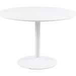 Weiße Moderne Runde Esstische 110 cm lackiert aus Metall Breite 100-150cm, Höhe 50-100cm, Tiefe 100-150cm 