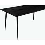 Esstisch LEONIQUE "Eadwine" Tische schwarz (schwarz, schwarz) Esstische rechteckig Gestell aus Metall, verschiedene Größen und Farben, 120 oder 160 cm