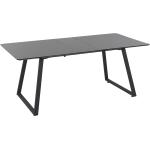 Reduzierte Schwarze Industrial Beliani Rechteckige Design Tische lackiert aus MDF ausziehbar 6 Personen 