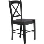 Schwarze Moderne Holzstühle lackiert aus Massivholz Breite 0-50cm, Höhe 50-100cm, Tiefe 0-50cm 2-teilig 