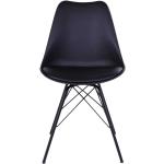 Schwarze Skandinavische 4Home Stuhl-Serie aus Kunstleder Breite 0-50cm, Höhe 50-100cm, Tiefe 50-100cm 2-teilig 