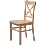Hellbraune Franco Möbel Esszimmerstühle & Küchenstühle lackiert aus Massivholz Breite 0-50cm, Höhe 50-100cm, Tiefe 50-100cm 
