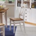 Weiße Life Meubles Esszimmerstühle & Küchenstühle gebeizt aus Massivholz Breite 0-50cm, Höhe 100-150cm, Tiefe 0-50cm 2-teilig 