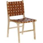 Braune Moderne 4Home Teak-Stühle aus Massivholz Breite 0-50cm, Höhe 50-100cm, Tiefe 50-100cm 2-teilig 