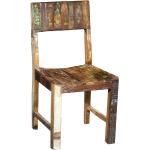 Bunte Shabby Chic Möbel Exclusive Designer Stühle lackiert aus Massivholz Breite 0-50cm, Höhe 100-150cm, Tiefe 0-50cm 2-teilig 