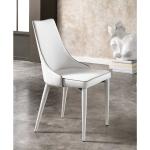 Weiße Moderne Basilicana Designer Stühle gepolstert Breite 0-50cm, Höhe 50-100cm, Tiefe 0-50cm 2-teilig 