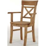 Hellbraune Life Meubles Holzstühle gebeizt aus Massivholz mit Armlehne Breite 50-100cm, Höhe 50-100cm, Tiefe 0-50cm 2-teilig 