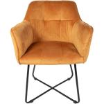 Senfgelbe Moderne SAM Designer Stühle pulverbeschichtet aus Samt gepolstert 