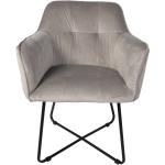 Silberne Moderne SAM Designer Stühle pulverbeschichtet aus Samt gepolstert 