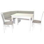 Weiße Moderne L-förmige Sitzgruppen aus Kunstleder Breite 150-200cm, Höhe 50-100cm, Tiefe 100-150cm 5-teilig 