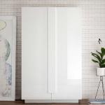 Weiße Moderne Homedreams Küchenhochschränke lackiert aus MDF Breite 100-150cm, Höhe 150-200cm, Tiefe 0-50cm 
