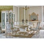 Silberne Barocke Esszimmerstühle & Küchenstühle aus Holz 