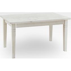 Esszimmer Tisch Bergen rechteckig Landhausstil, 140 x 90 cm, komplett weiß
