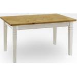 Esszimmer Tisch Bergen rechteckig Landhausstil, 140 x 90 cm, weiß/gelaugt geölt