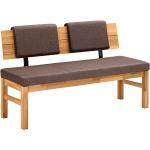 Braune Moderne Franco Möbel Rechteckige Küchenbänke aus Massivholz mit Rückenlehne Breite 100-150cm, Höhe 50-100cm, Tiefe 50-100cm 