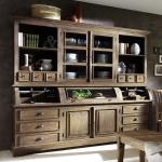 Braune Rustikale Möbel Exclusive Küchenbuffets lackiert aus Massivholz abschließbar Breite 200-250cm, Höhe 200-250cm, Tiefe 50-100cm 