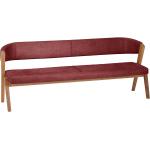 Rote Retro Franco Möbel Rechteckige Küchenbänke aus Massivholz mit Armlehne Breite 100-150cm, Höhe 50-100cm, Tiefe 50-100cm 