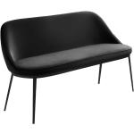 Schwarze Retro Topdesign Rechteckige Sitzbänke mit Lehne aus Kunstleder mit Rückenlehne Breite 100-150cm, Höhe 50-100cm, Tiefe 50-100cm 
