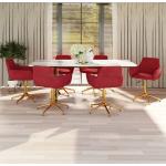 Bordeauxrote Moderne vidaXL Esszimmerstühle & Küchenstühle aus Holz höhenverstellbar Breite 0-50cm, Höhe 50-100cm, Tiefe 0-50cm 6-teilig 