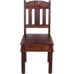 Braune Antike Möbel Exclusive Teak-Stühle lackiert aus Massivholz Breite 0-50cm, Höhe 50-100cm, Tiefe 0-50cm 2-teilig 