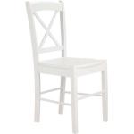 Weiße Moderne Holzstühle Lackierte aus Massivholz Breite 0-50cm, Höhe 50-100cm, Tiefe 0-50cm 2-teilig 