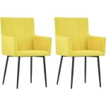 Reduzierte Gelbe Moderne Armlehnstühle pulverbeschichtet aus Stoff mit Armlehne Breite 50-100cm, Höhe 50-100cm, Tiefe 50-100cm 2-teilig 