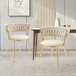 Reduzierte Goldene Moderne Esszimmerstühle & Küchenstühle aus Stoff gepolstert 2-teilig 