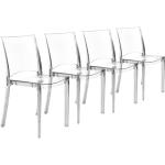Transparente Stühle aus Kunststoff stapelbar Breite 0-50cm, Höhe 0-50cm 