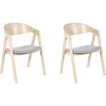 Reduzierte Hellgraue Fischgrät Retro Beliani Designer Stühle aus Polyester gepolstert Breite 0-50cm, Höhe 0-50cm, Tiefe 0-50cm 2-teilig 