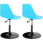 Blaue Esszimmerstühle & Küchenstühle aus Kunststoff höhenverstellbar Breite 50-100cm, Höhe 0-50cm 