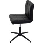 Reduzierte Schwarze Retro Designer Stühle aus Leder gepolstert Breite 0-50cm, Höhe 50-100cm, Tiefe 50-100cm 