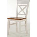 Weiße Life Meubles Holzstühle lackiert aus Massivholz Breite 0-50cm, Höhe 50-100cm, Tiefe 0-50cm 2-teilig 