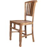 Braune Rustikale Möbel Exclusive Teak-Stühle lackiert aus Massivholz Breite 0-50cm, Höhe 50-100cm, Tiefe 50-100cm 